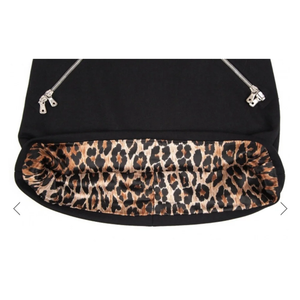Dolce Gabbana Wool Blend Mini Skirt Leopard Black US 4